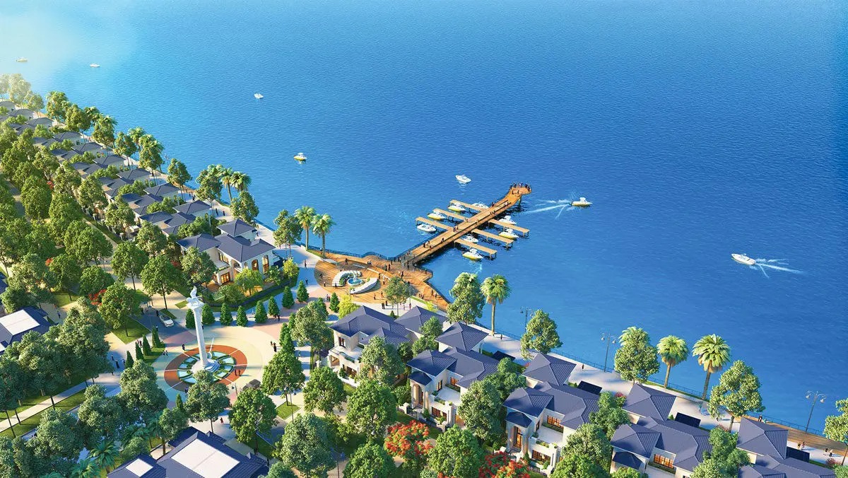 Phối cảnh khu bên du Thuyền tại dự án