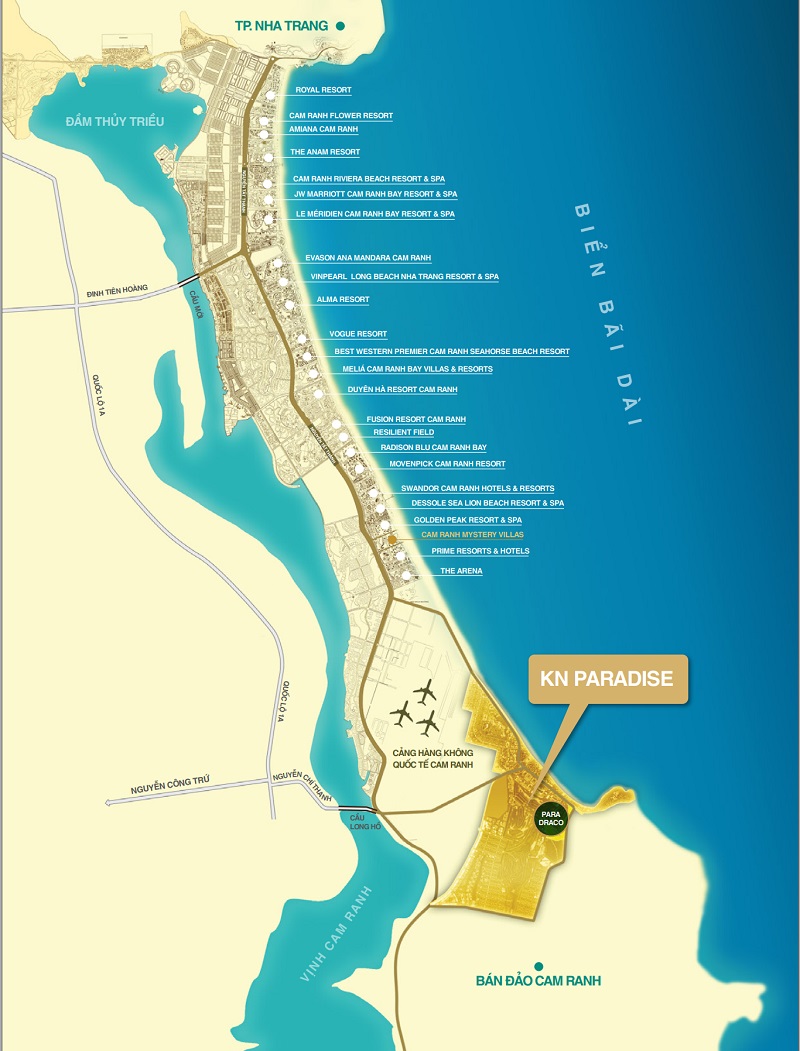 Vị trí dự án KN Paradise Cam Ranh