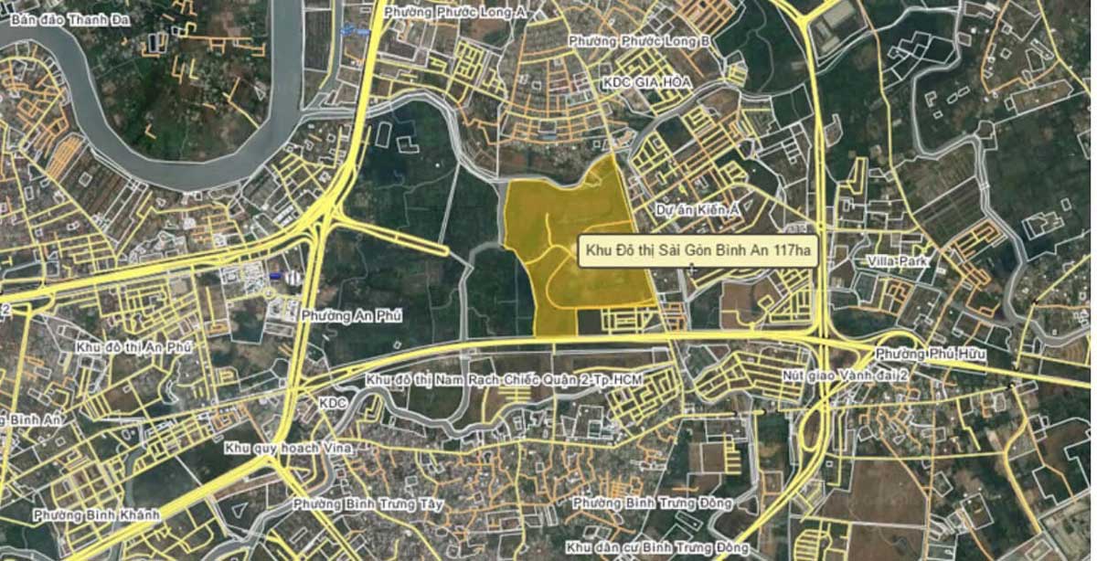 Vi tri Du an Khu do thi Sai Gon Binh An - Khu đô thị Sài Gòn Bình An