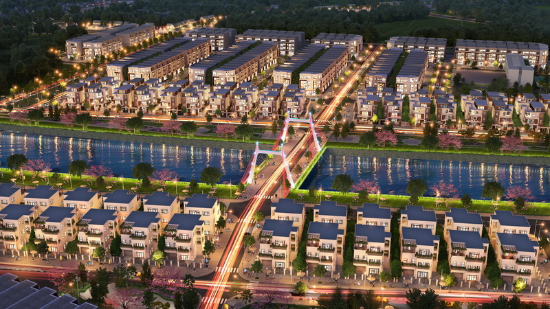 Cầu kết nối hai khu TNR Grand Palace River Park Sông Uông - TNR Stars Uông Bí