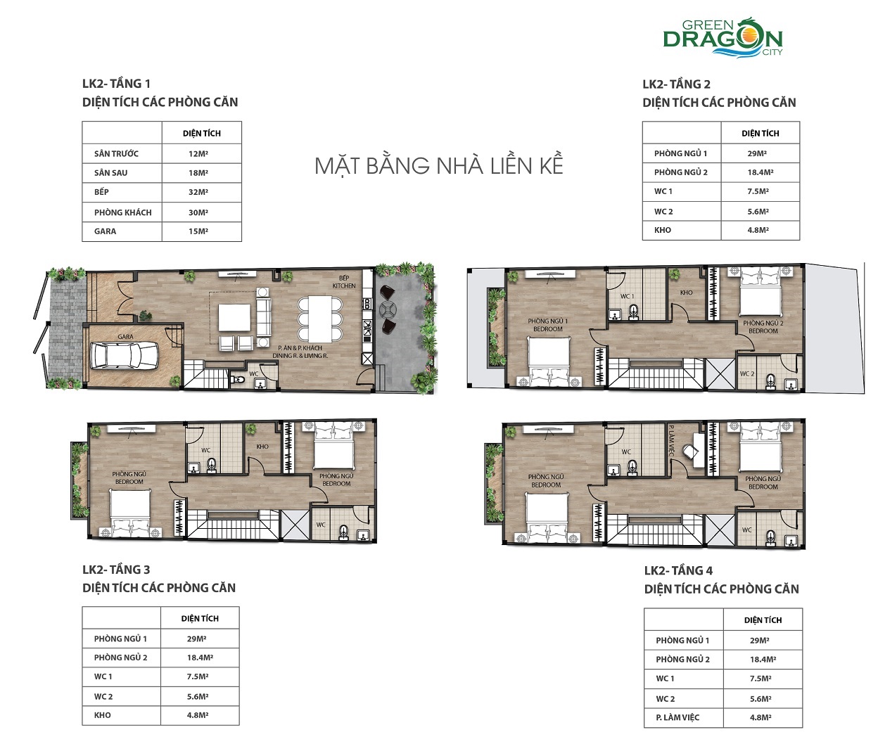 mặt bằng liền kề