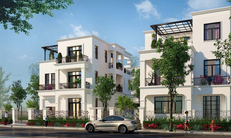 Phối cảnh 3 biệt thự TNR Grand Palace River Park Sông Uông - TNR Stars Uông Bí