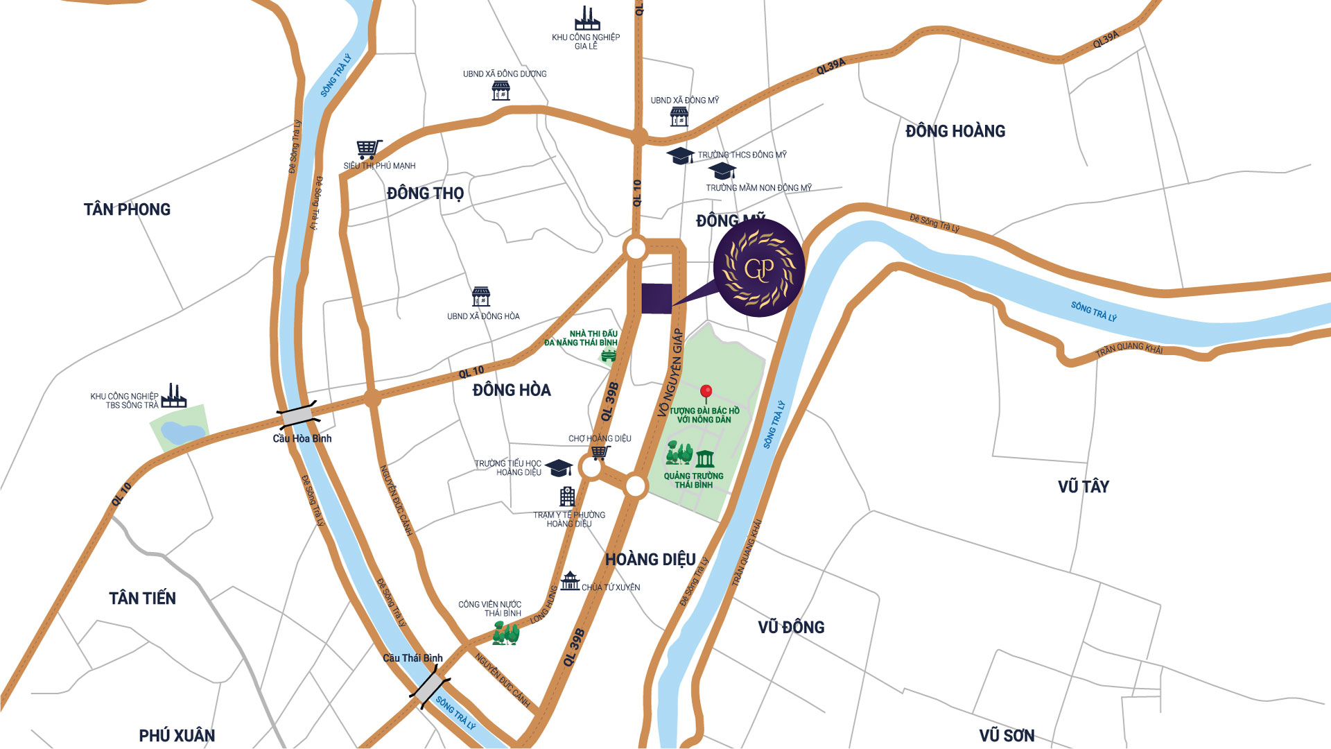 vị trí tnr grand palace thái bình