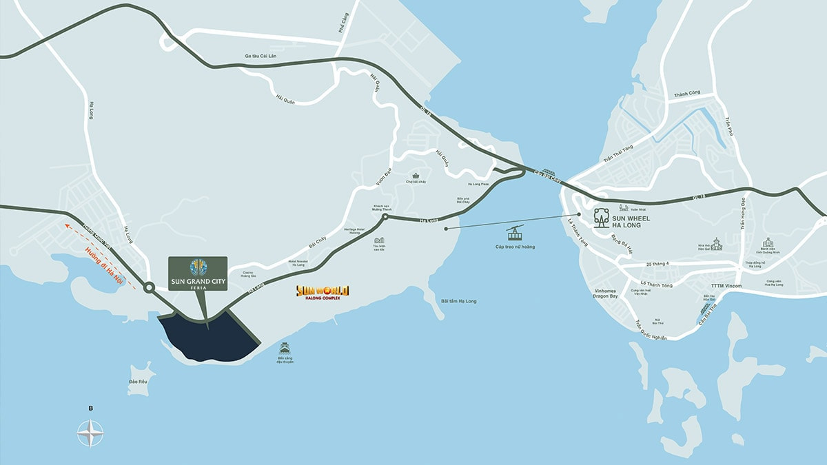 vị trí dự án sun grand city feria hạ long