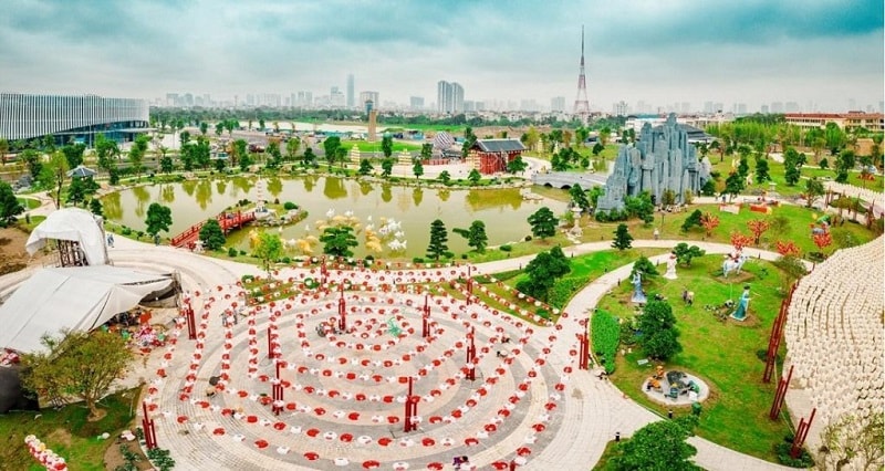 Không gian xanh tại khu đô thị Vườn Cam Vân Canh